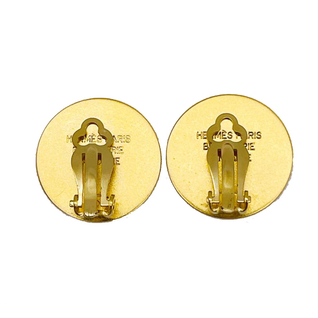 HERMES エルメス イヤリング セリエ メタル ゴールド