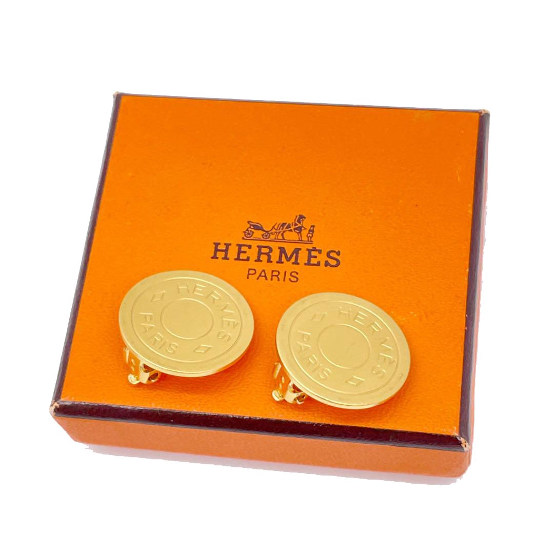 HERMES エルメス イヤリング セリエ メタル ゴールド