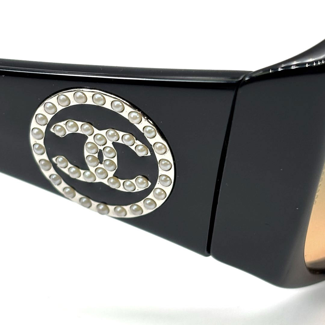 CHANEL シャネル レディース サングラス ココマーク フェイクパール ブラック 5083-H