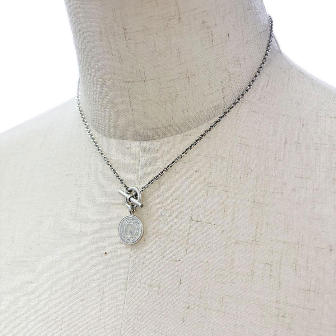 HERMES エルメス ネックレス ペンダント アミュレット H エクス