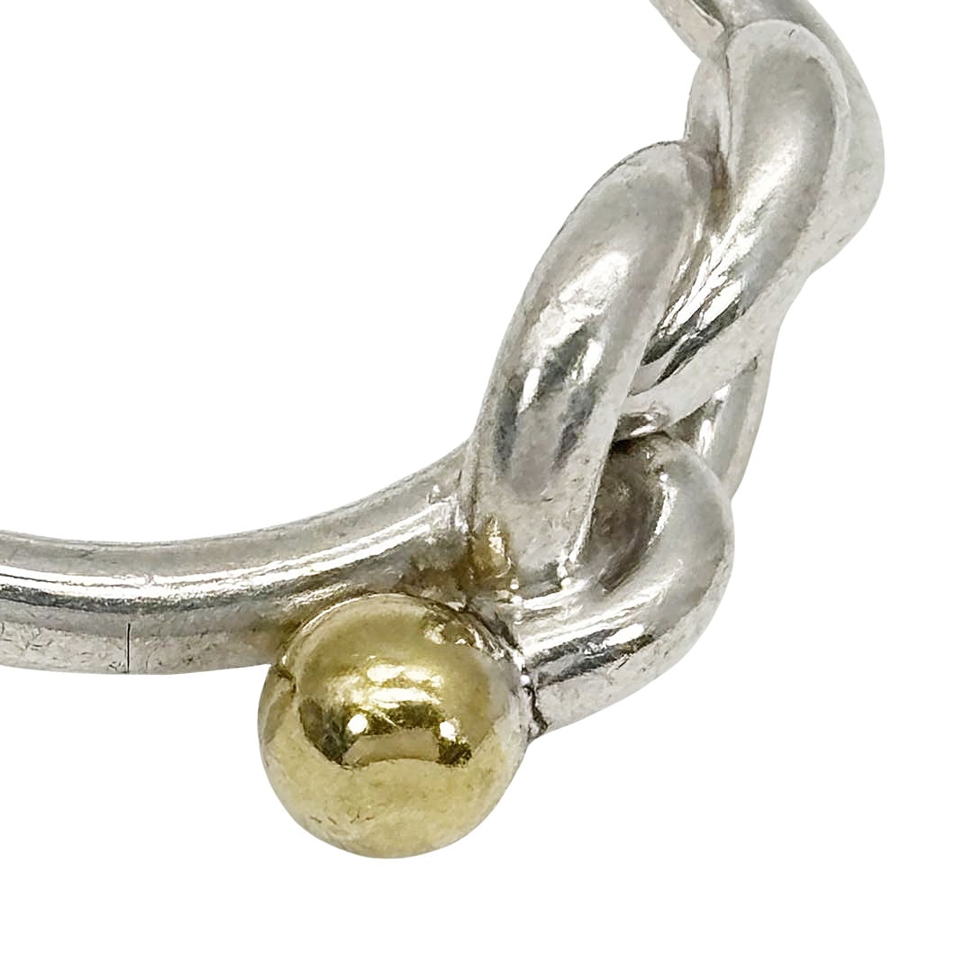 【美品】12号 ティファニーTIffany ラブノットリング 925/750 TIFFANY&Co. ティファニー ラブノットリング 指輪 約12号 925/750