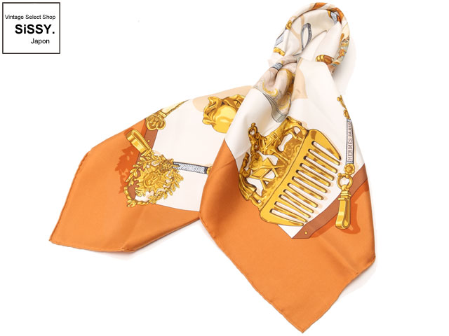 HERMES エルメス カレ90 スカーフ 「Memoire d’Hermes」 シルク ブラウン系マルチカラー