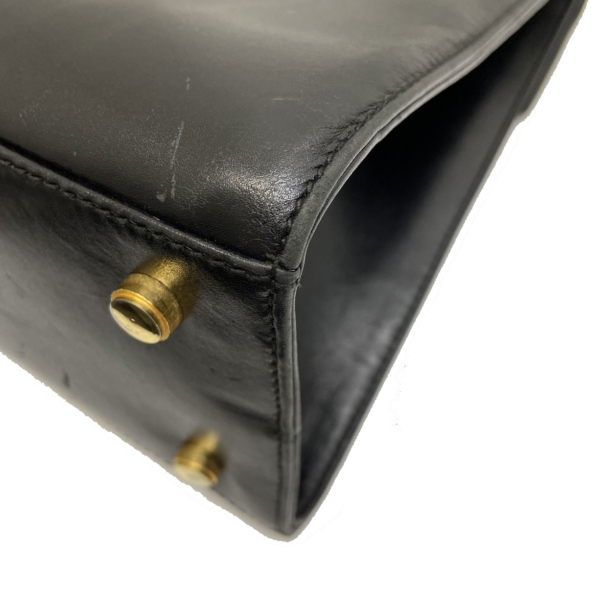 Salvatore Ferragamo サルヴァトーレ フェラガモ ヴァラ 2WAY ハンドバッグ ショルダーバッグ がま口 レザー ブラック ゴールド金具