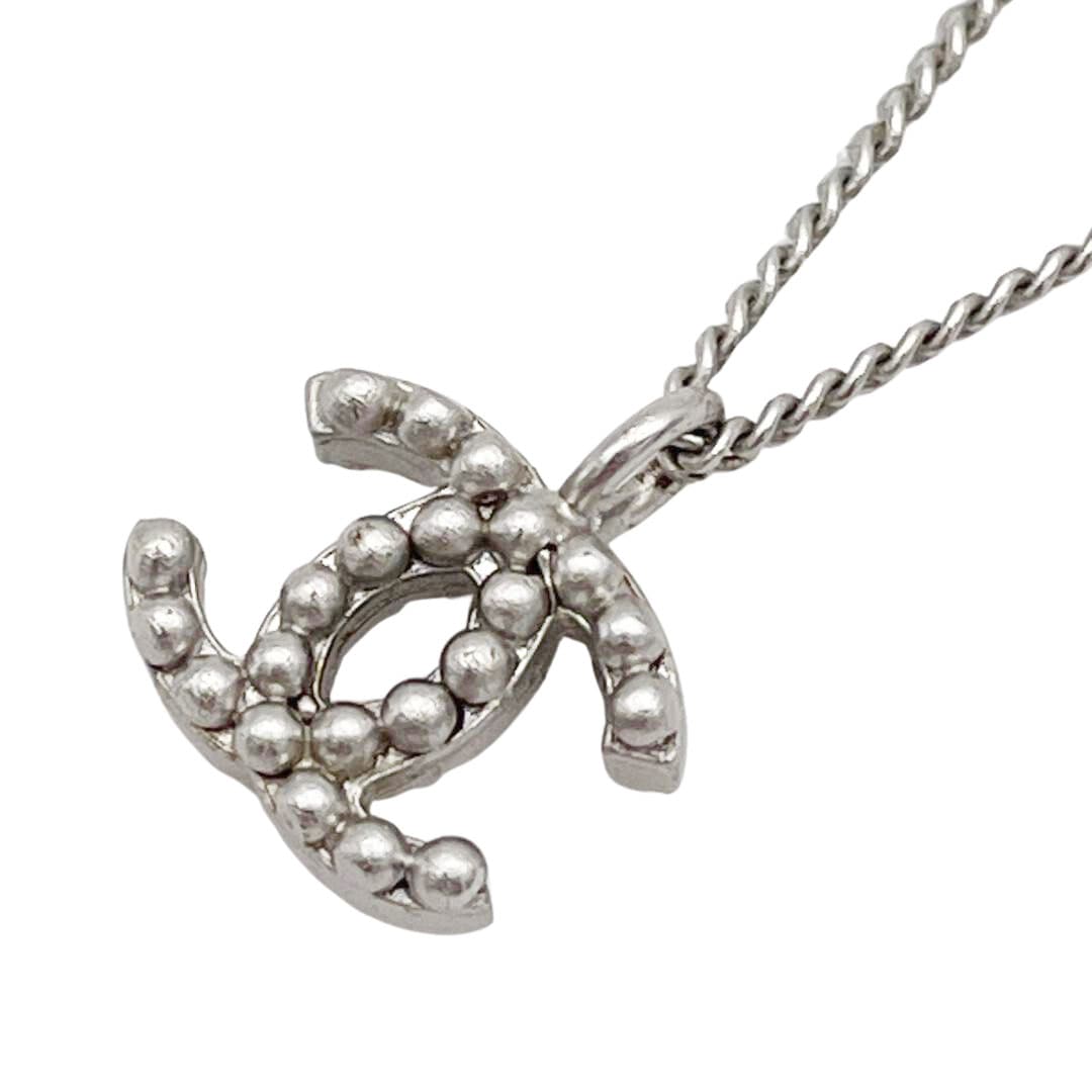 CHANEL シャネル ココマークネックレス 07P シルバー