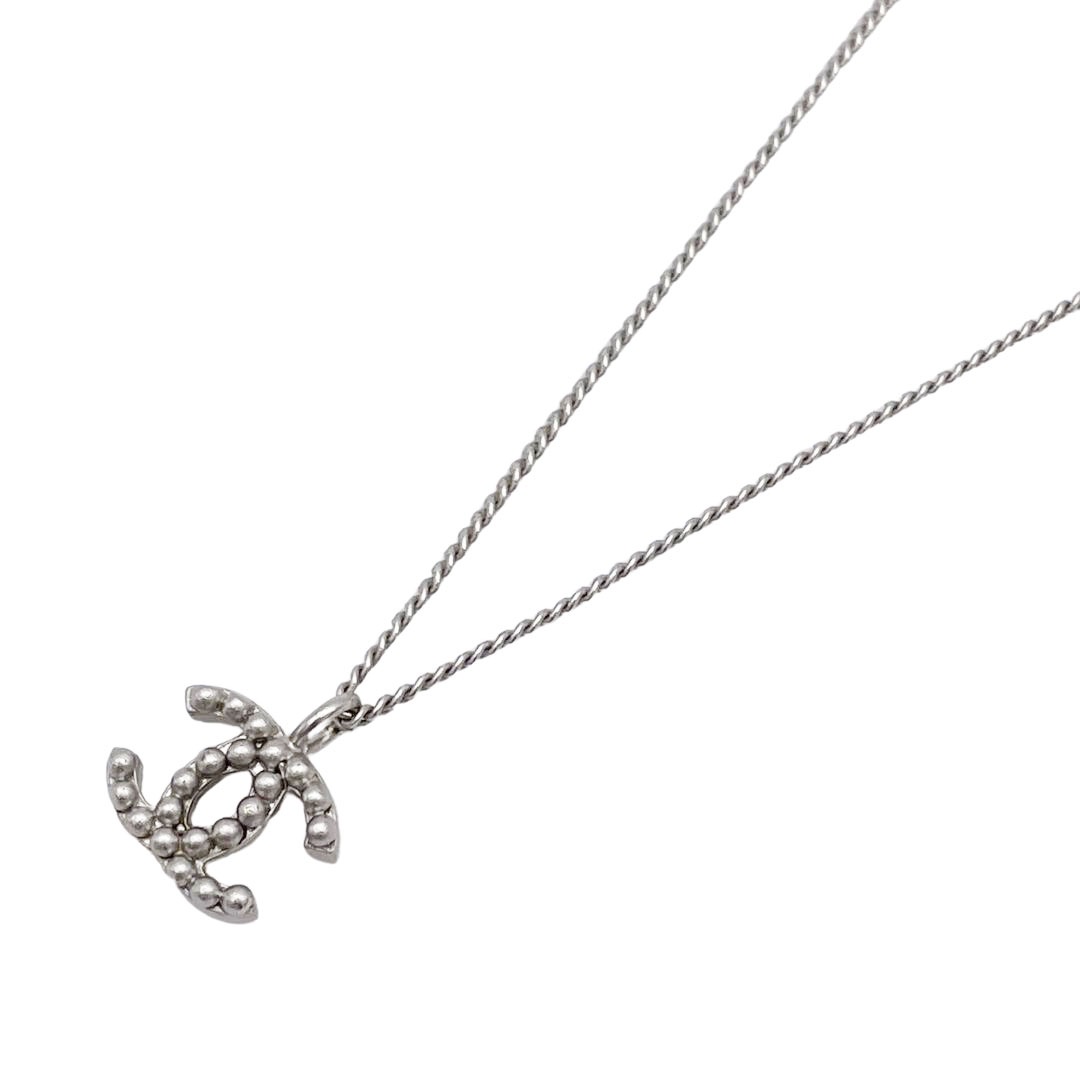 CHANEL シャネル ココマークネックレス 07P シルバー