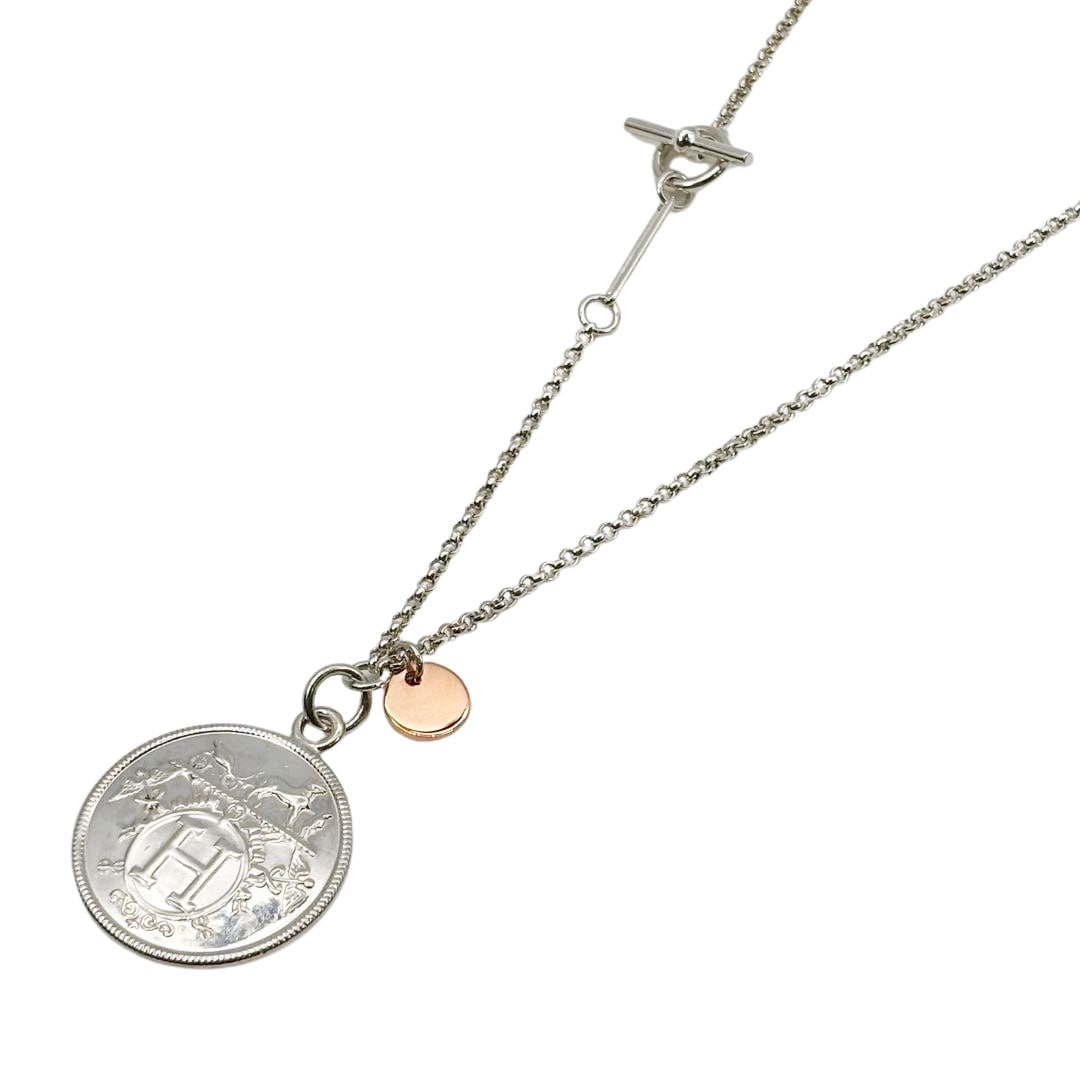 HERMES エルメス ネックレス エクスリブリスMM Ag925/Au750