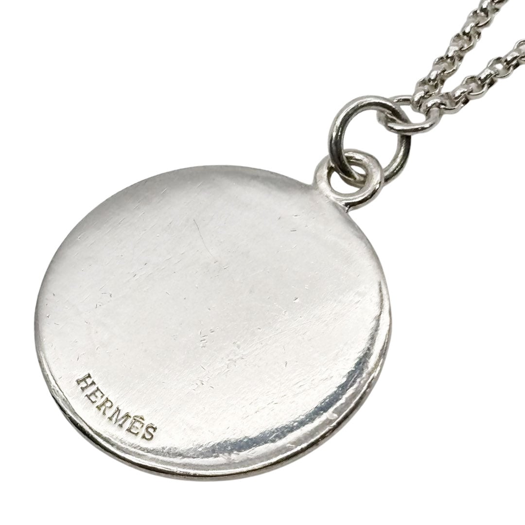【超希少・美品】HERMESエクスリブリス ペンダントトップ Ag925 HERMES エルメス ネックレス エクスリブリスMM Ag925/Au750