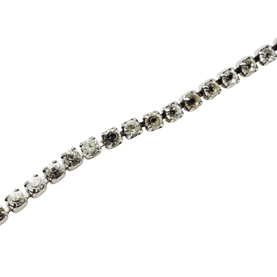 CHANEL シャネル ブローチ ダブル安全ピン ココマーク ラインストーン 01P シルバー