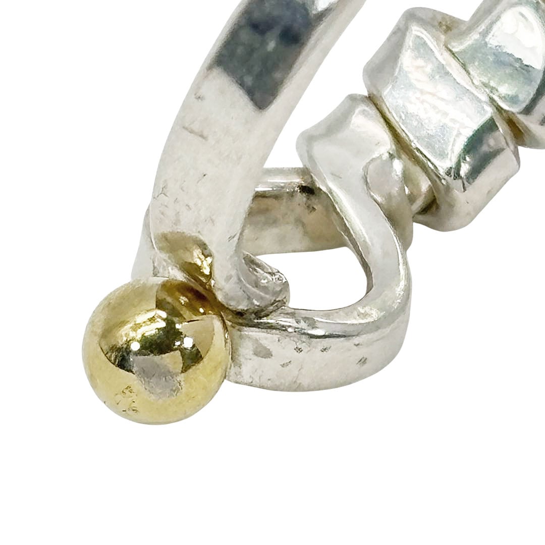 TIFFANY&Co. ティファニー フック&アイ ラブノットリング 指輪 約10号 925/18K シルバー/イエローゴールド 2.9g