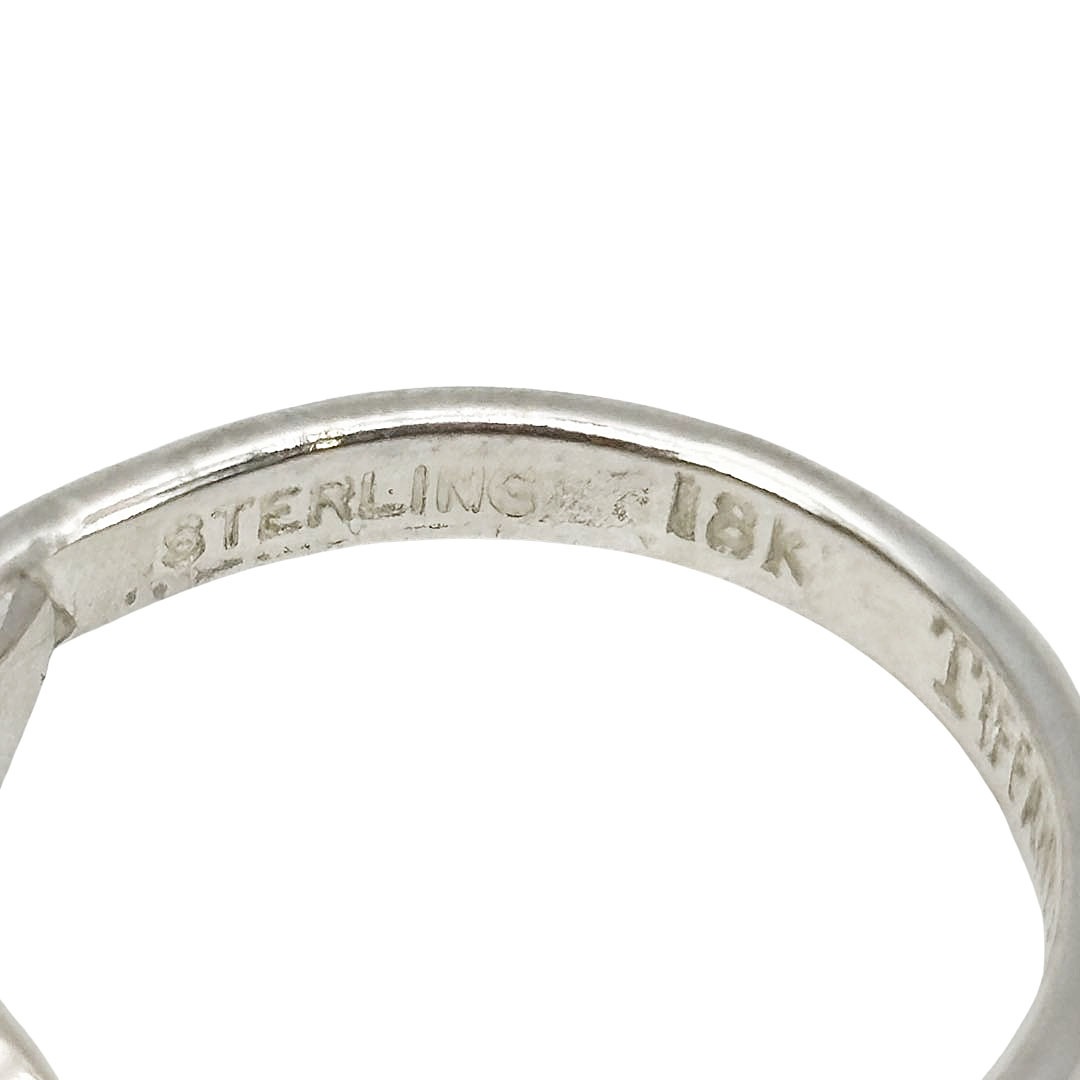 TIFFANY&Co. ティファニー フック&アイ ラブノットリング 指輪 約10号 925/18K シルバー/イエローゴールド 2.9g