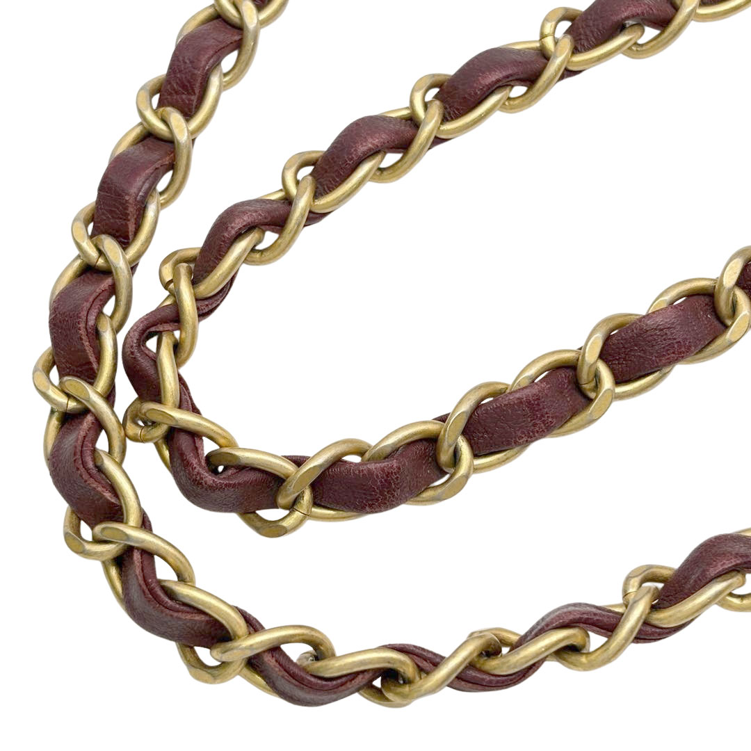 CHANEL シャネル ミニマトラッセ20 チェーンショルダーバッグ 2018メティエダール ウール/レザー ブラック/ゴールド金具 26番台