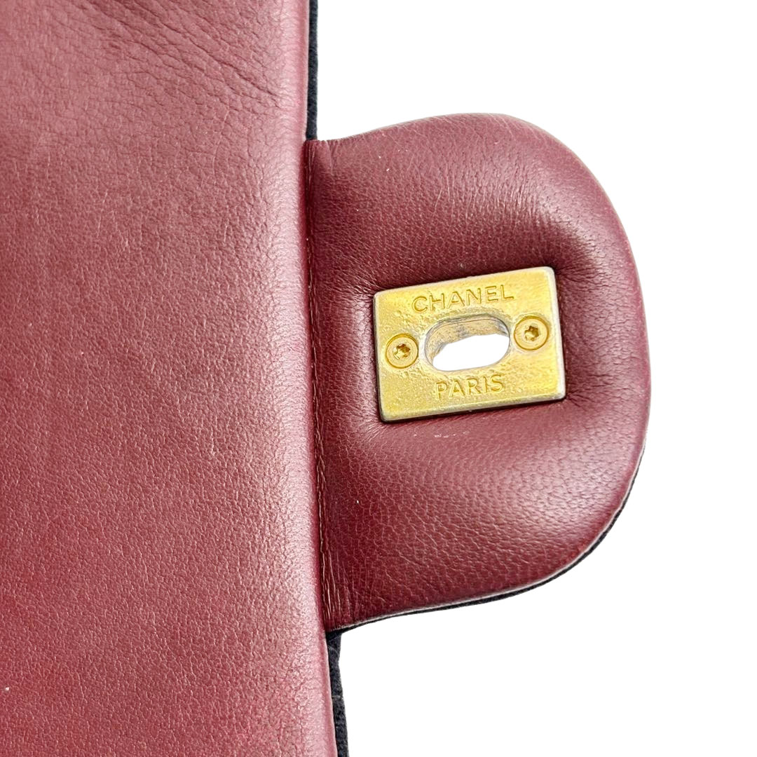 CHANEL シャネル ミニマトラッセ20 チェーンショルダーバッグ 2018メティエダール ウール/レザー ブラック/ゴールド金具 26番台