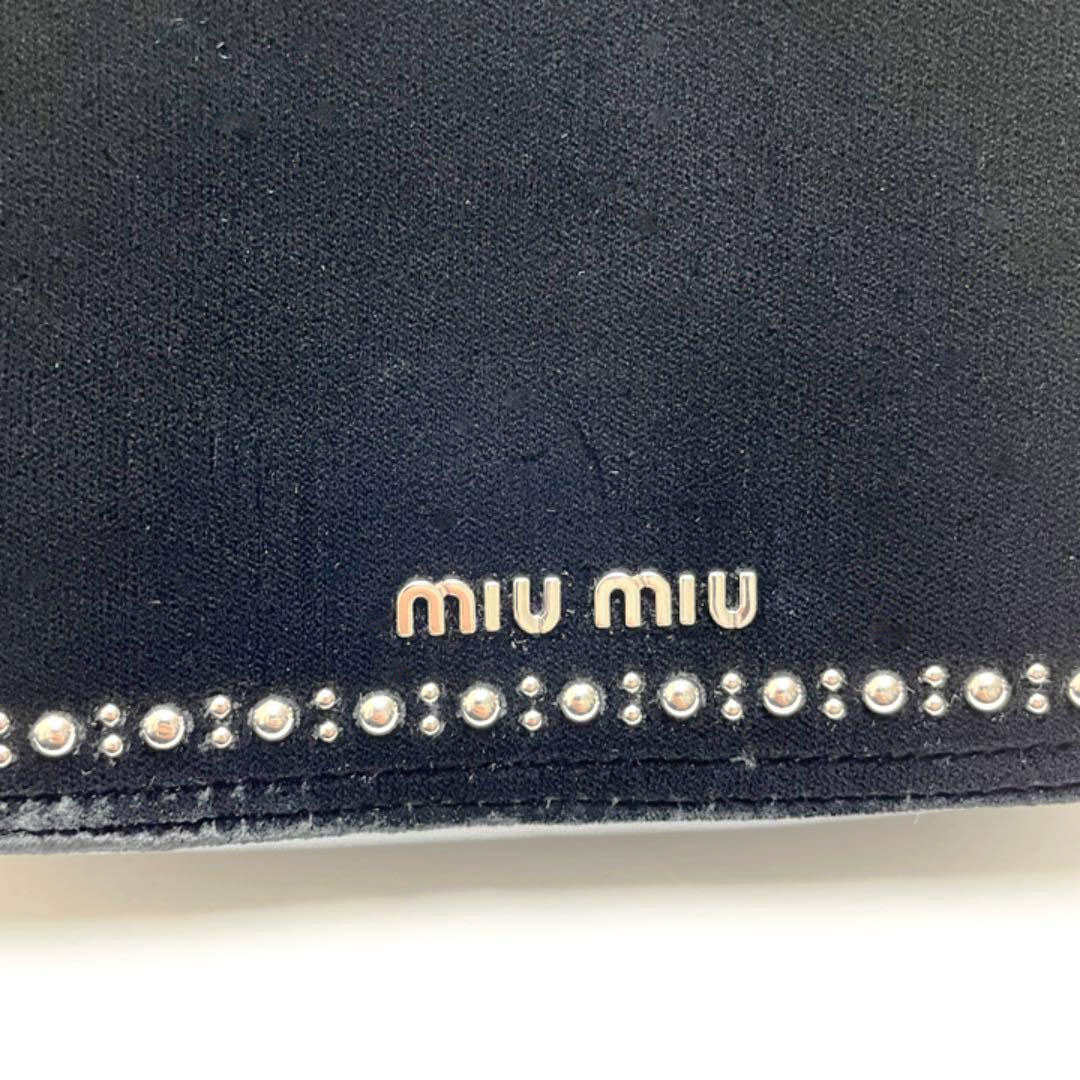 miumiuミュウミュウ　ブラック　スタッズ　レディース　ゴールド金具　2way MIUMIU ミュウミュウ 2WAY チェーンハンドルバッグ ショルダー