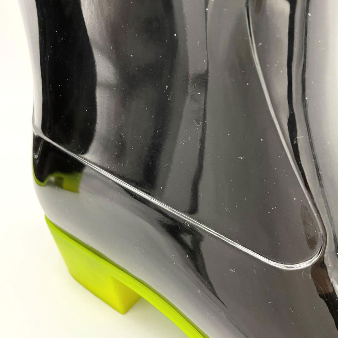 CHANEL シャネル レインブーツ 長靴 ココマーク ラバー ブラック グリーン 38(約25cm)