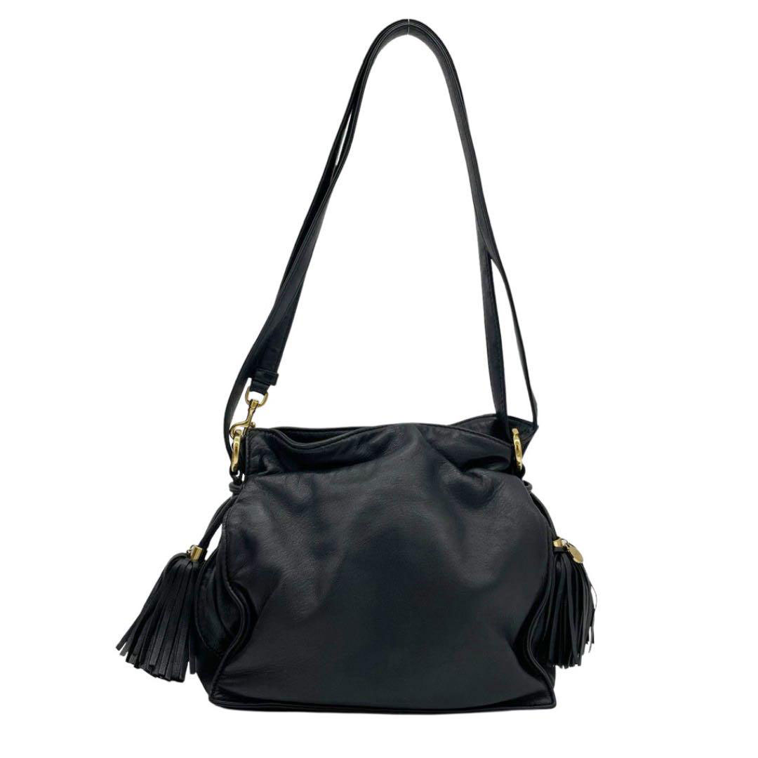 ロエベフラメンコショルダーバッグフリンジナッパレザーミニ