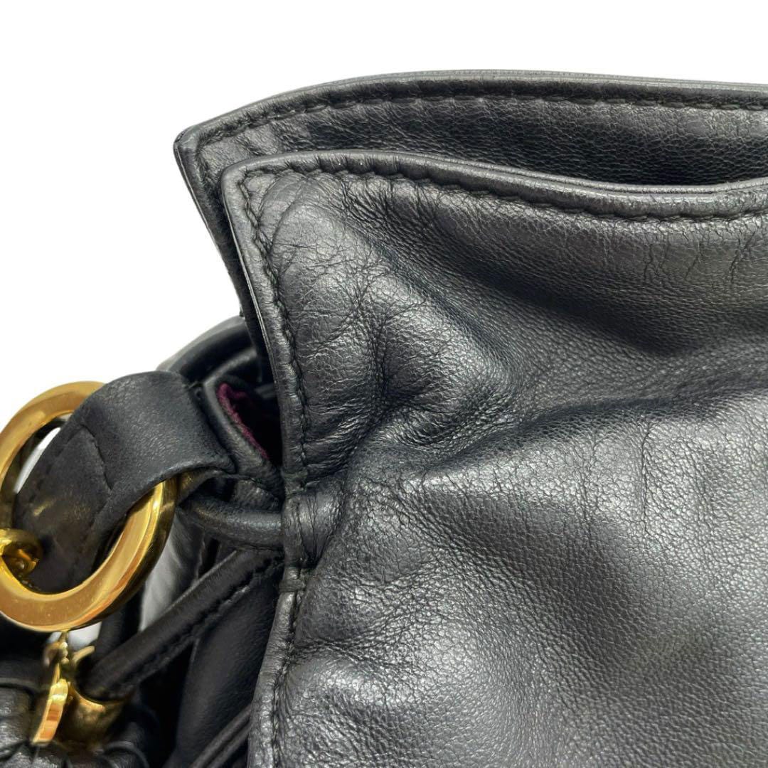 LOEWE ロエベ フラメンコ22 巾着 ショルダーバッグ タッセル