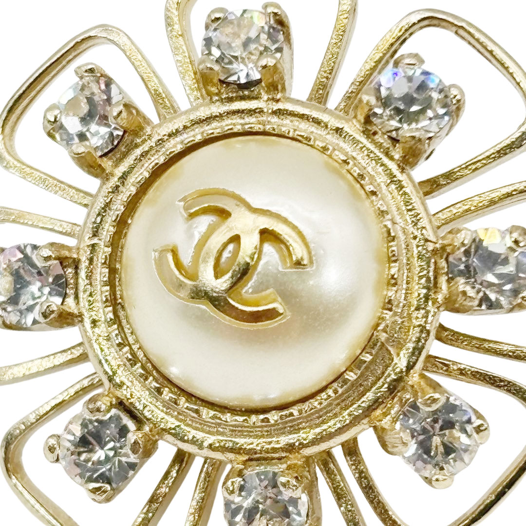 CHANEL シャネル ブローチ ピンズ ココマーク フラワー フェイクパール