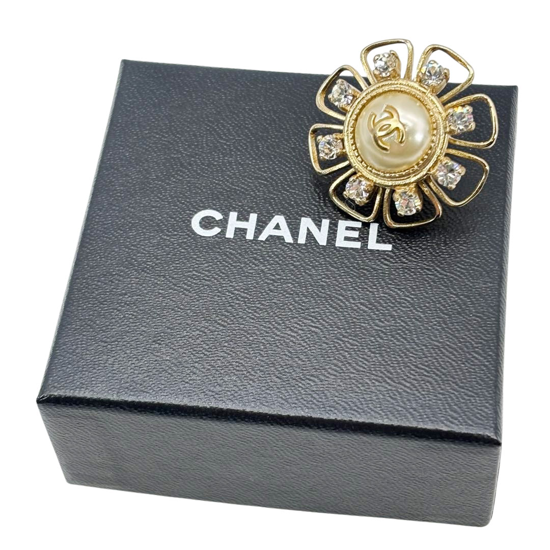CHANEL シャネル ブローチ ピンズ ココマーク フラワー フェイクパール