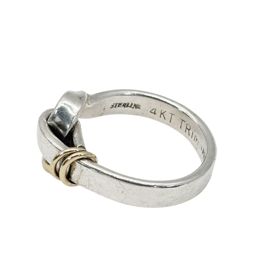 TIFFANY&Co. ティファニー ラブノットリング 指輪 約13.5号 925/14KT シルバー/ゴールド 5.2g