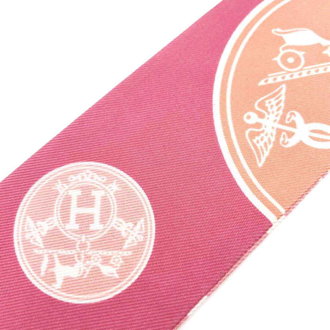 エルメス ツイリー Ex-Libris エクスリブリスの紙吹雪 ピンク スカーフ HERMES エルメス ツイリースカーフ 『EX-Libris（エクスリブリス