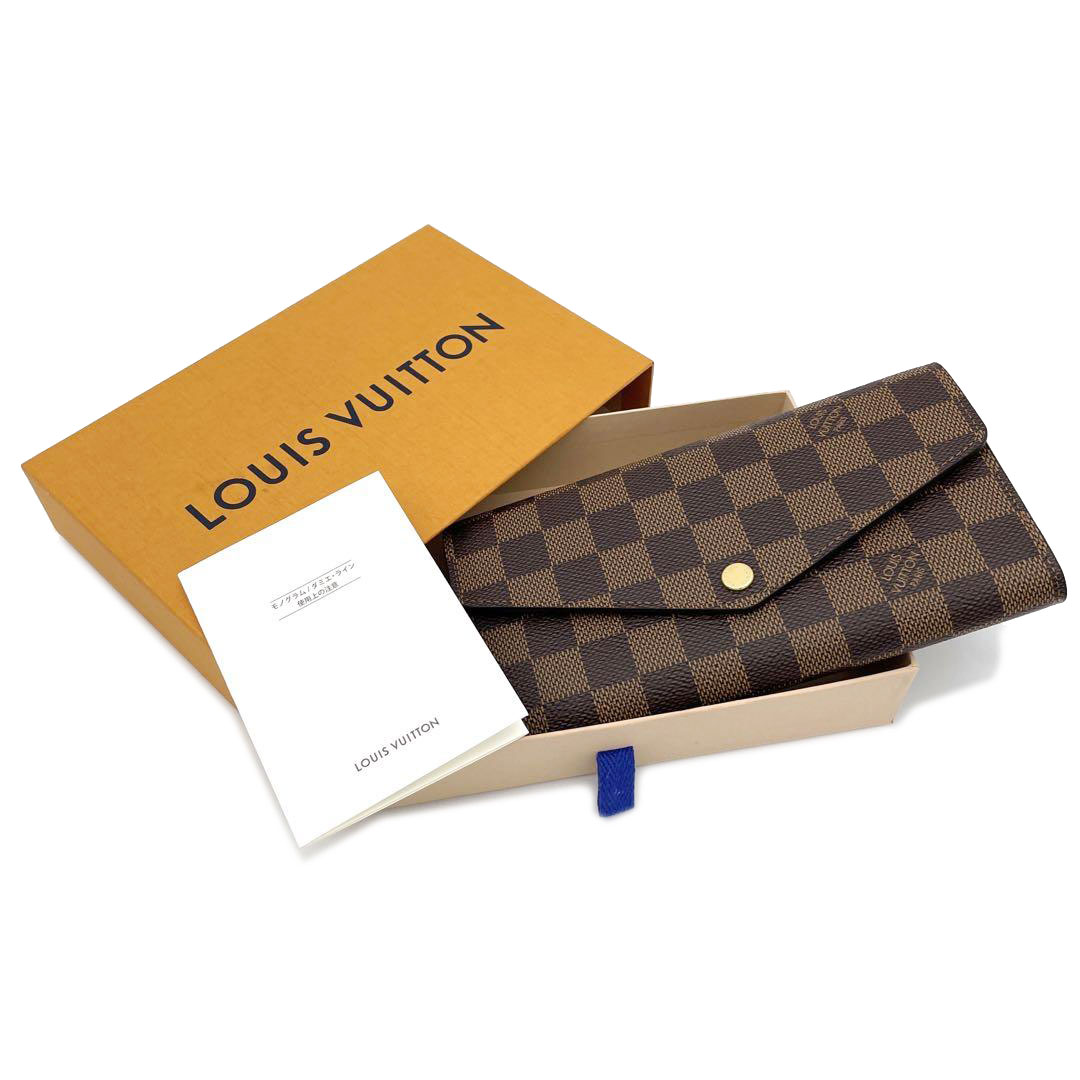 LOUIS VUITTON ルイヴィトン 二つ折り長財布 ポルトフォイユ・サラ ダミエ エベヌ N63209