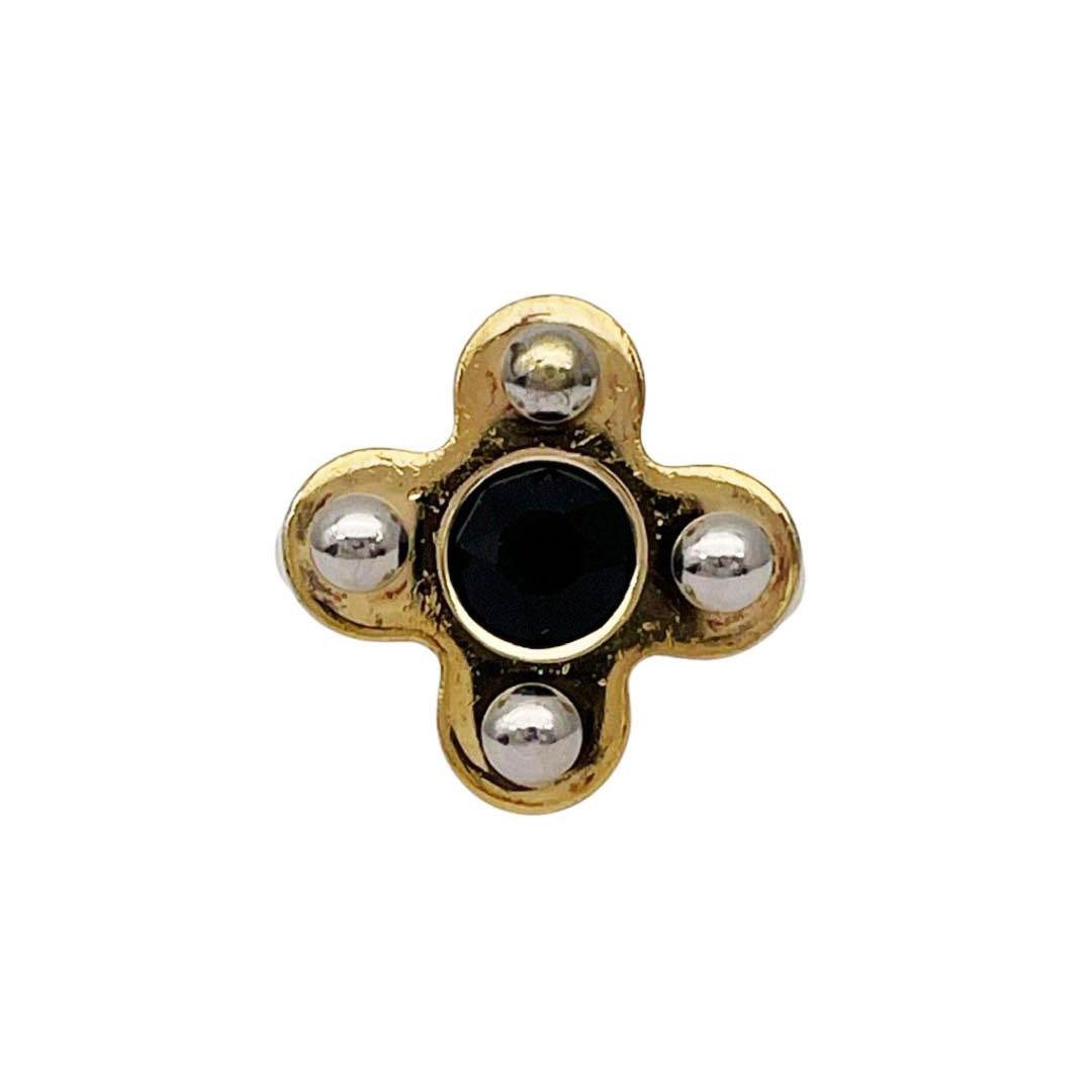 LOUIS VUITTON ルイヴィトン バーグ ラブレターズリング 指輪 メタル スワロフスキー Mサイズ(約12.5号) ゴールド シルバー M65247