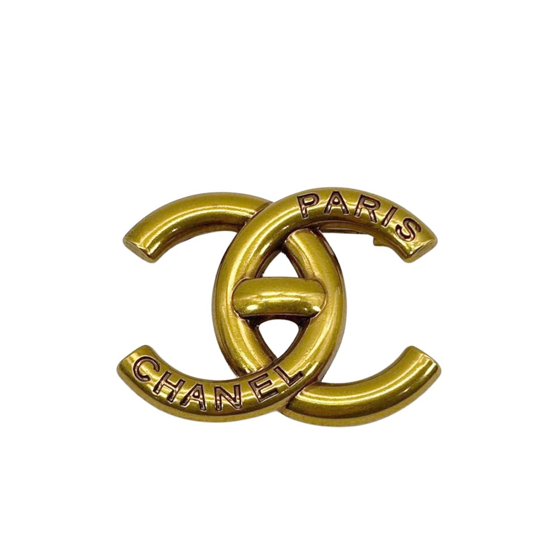 CHANEL シャネル ブローチ ココマーク ターンロック B21K アンティークゴールド