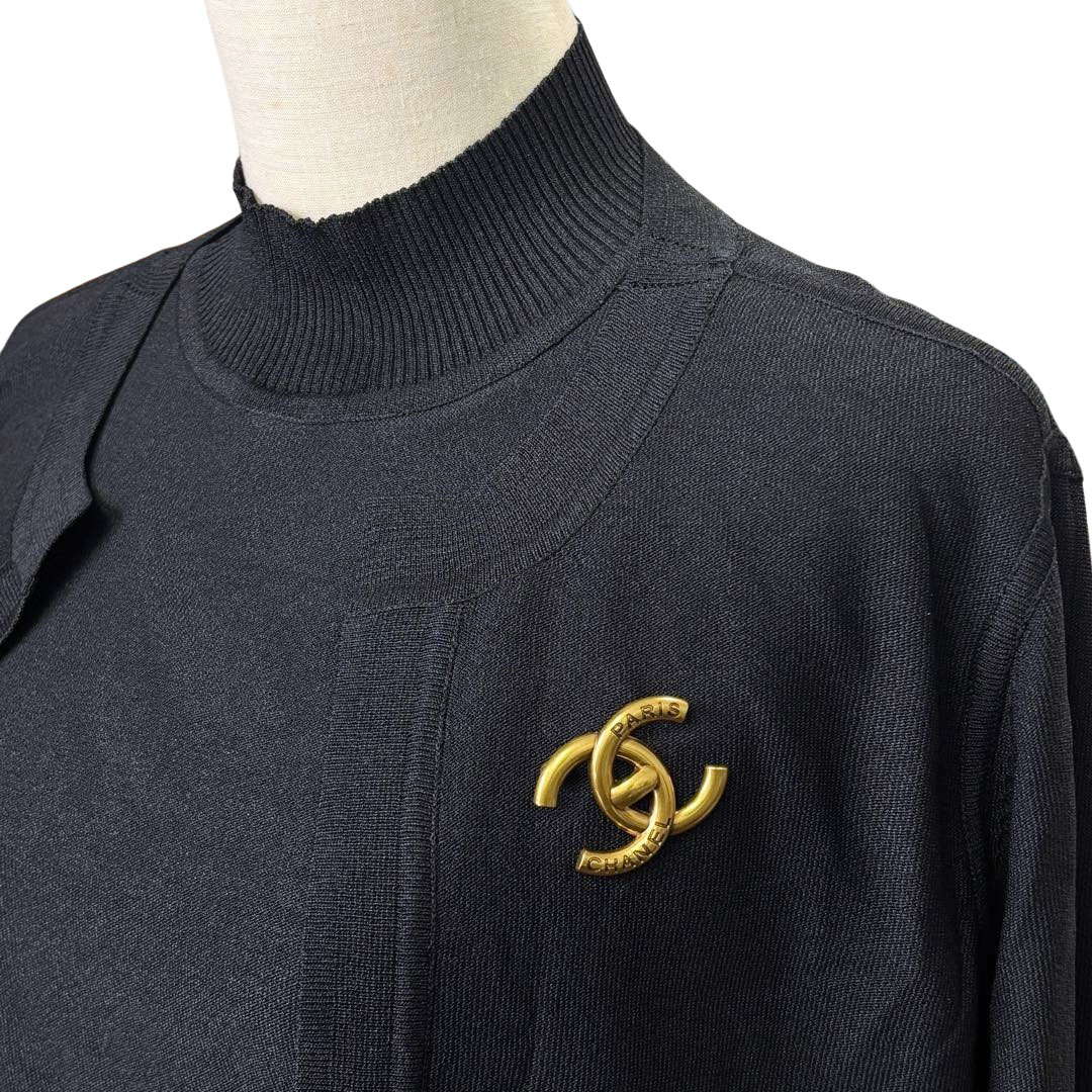 CHANEL シャネル ブローチ ココマーク ターンロック B21K アンティークゴールド