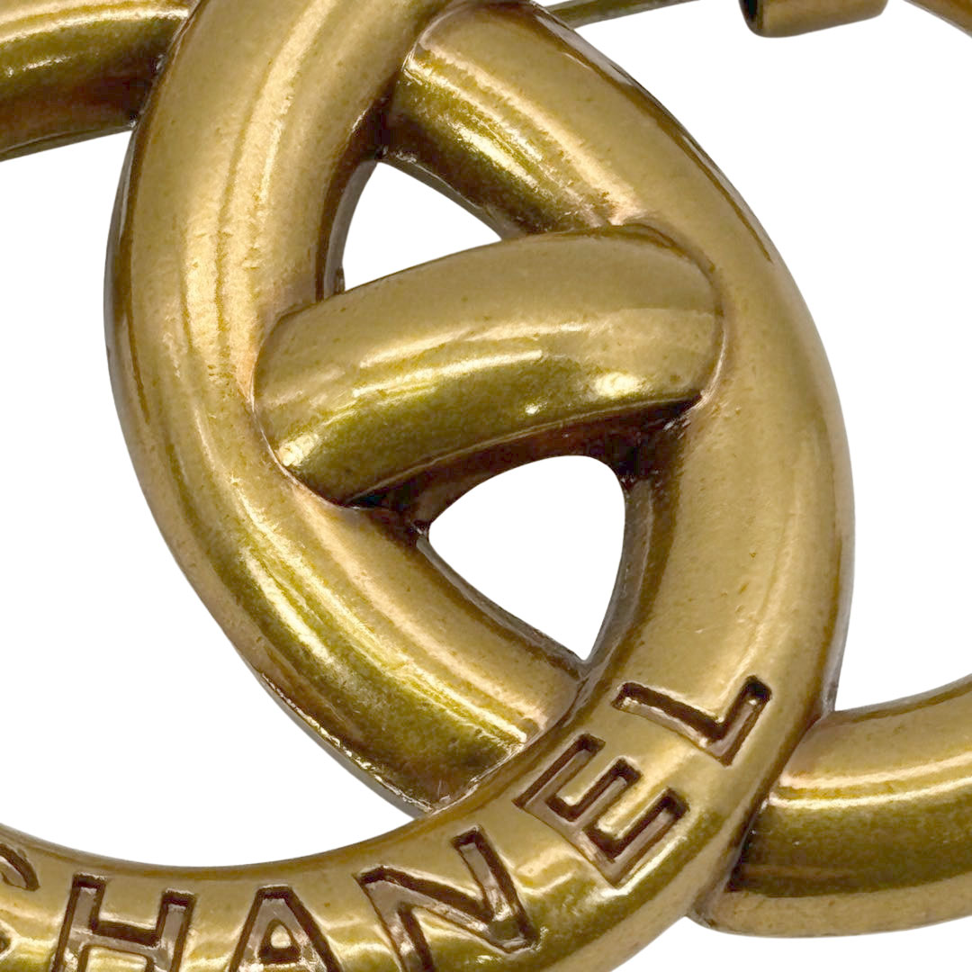 CHANEL シャネル ブローチ ココマーク ターンロック B21K アンティークゴールド
