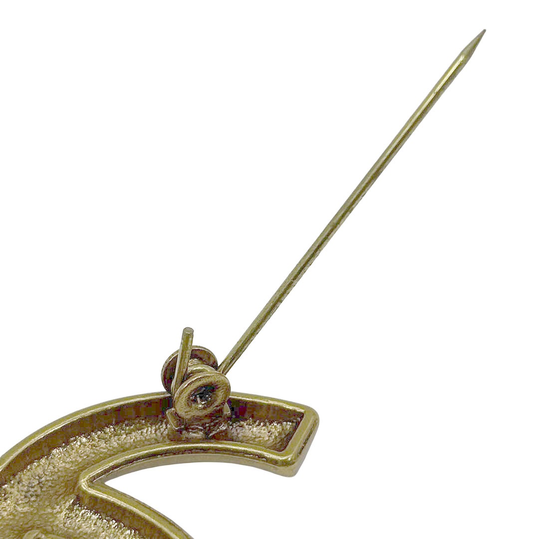 CHANEL シャネル ブローチ ココマーク ターンロック B21K アンティークゴールド