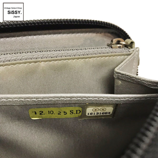 ■シャネル■ カメリア ラウンドファスナー ラムスキン 長財布 ブラック 16番台 【CHANEL】