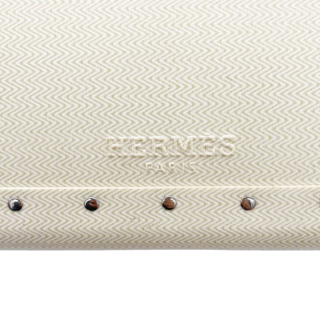 HERMES エルメスｘグローブトロッター Wネーム フォーブルエクスプレスMM トランク ヴァルカンファイバー/レザー □L刻印 ※鍵無し