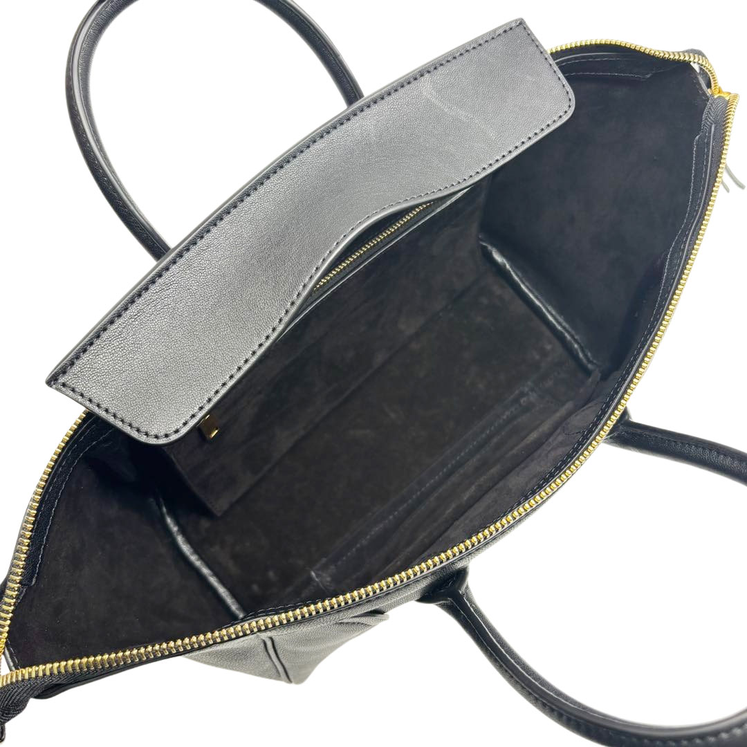 CELINE セリーヌ リトルラゲージ ニューラゲージ 2WAYハンドバッグ グレインドカーフスキン ブラック/ゴールド金具 2026SS