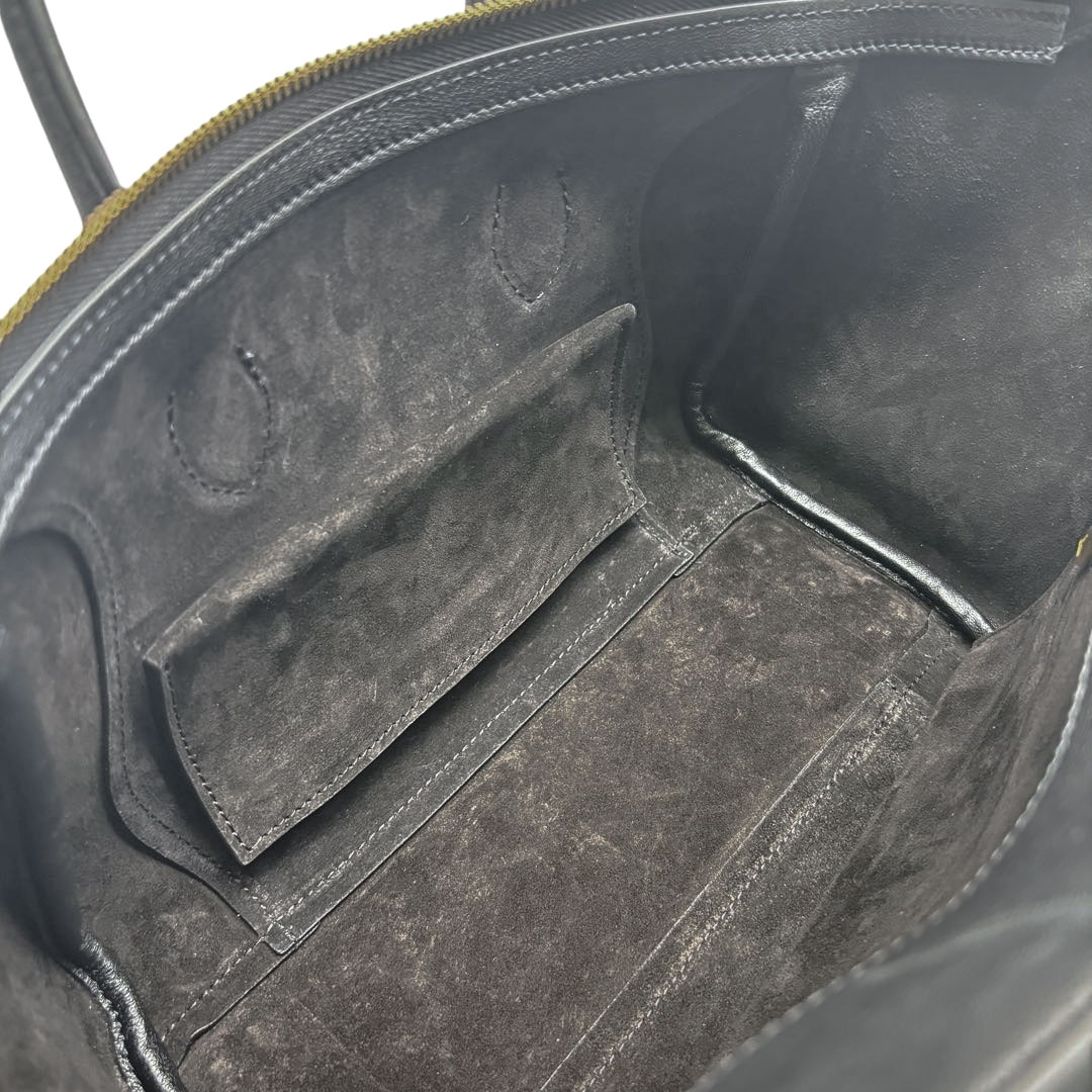 CELINE セリーヌ リトルラゲージ ニューラゲージ 2WAYハンドバッグ グレインドカーフスキン ブラック/ゴールド金具 2026SS