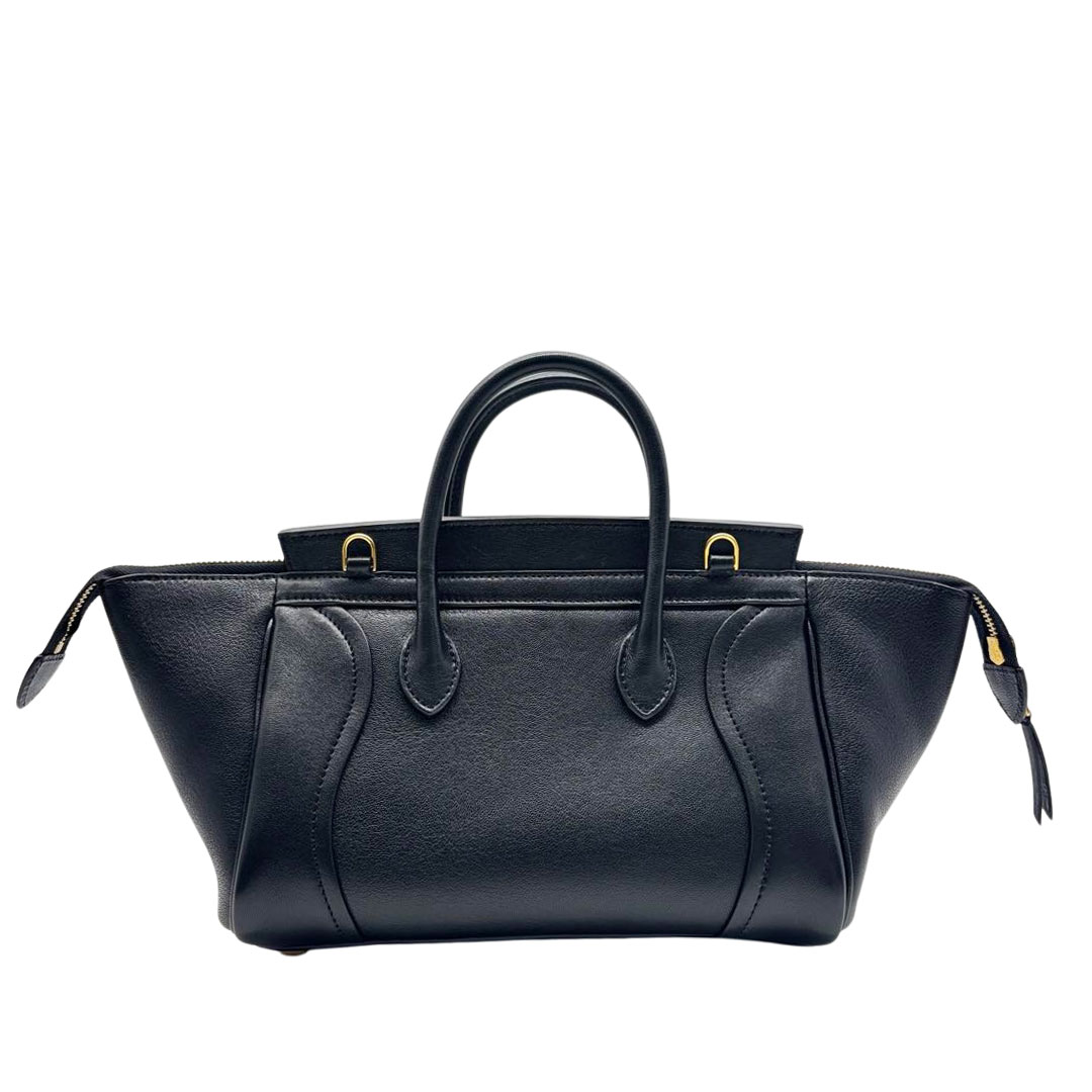 CELINE セリーヌ リトルラゲージ ニューラゲージ 2WAYハンドバッグ グレインドカーフスキン ブラック/ゴールド金具 2026SS