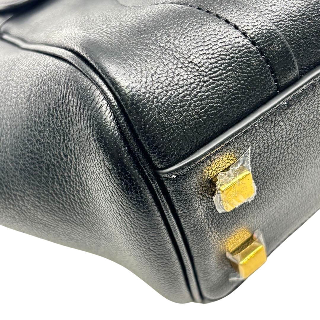 CELINE セリーヌ リトルラゲージ ニューラゲージ 2WAYハンドバッグ グレインドカーフスキン ブラック/ゴールド金具 2026SS