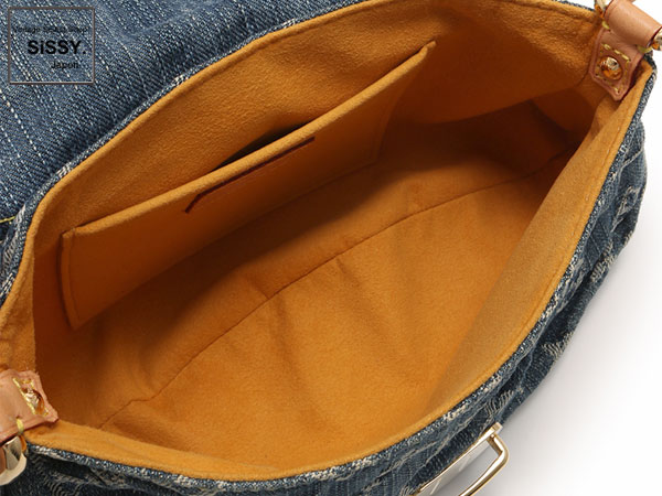 ルイヴィトン ■LOUIS VUITTON■ ショルダー ハンドバッグ モノグラムデニム ミニ プリーティ キャンバス レザー ブルー Ｍ95050