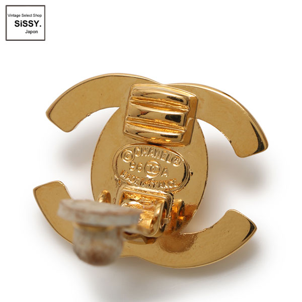 シャネル イヤリング ターンロック ココマーク ゴールド 96A