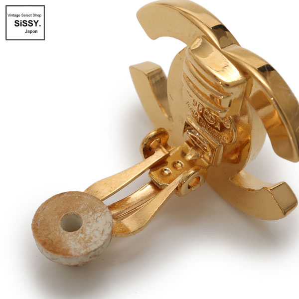 シャネル イヤリング ターンロック ココマーク ゴールド 96A