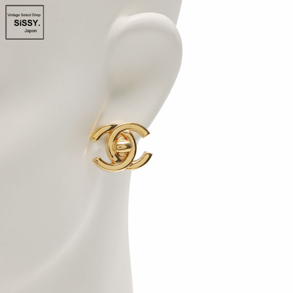 シャネル イヤリング ターンロック ココマーク ゴールド 96A