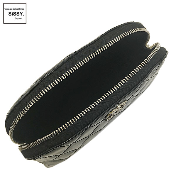 □シャネル□ 化粧ポーチ エナメル マトラッセ ブラック