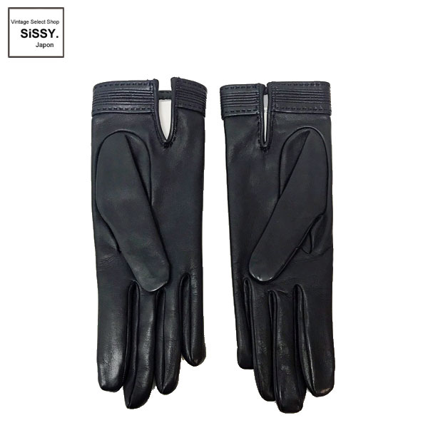 ■エルメス■ グローブ 手袋 ソヤ ケリー コンスタンス チャーム ラムレザー ブラック 7 【HERMES】