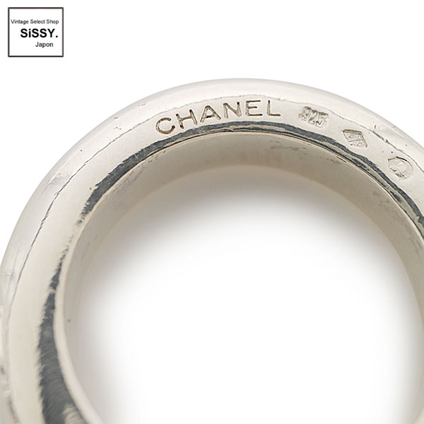 ■シャネル■ リング 指輪 SV925 シルバー ロゴ 約12号 【CHANEL】