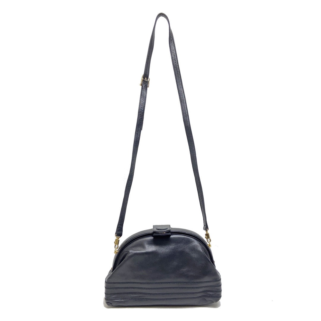 FENDI フェンディ 2WAYショルダーバッグ レザー ブラック ゴールド金具