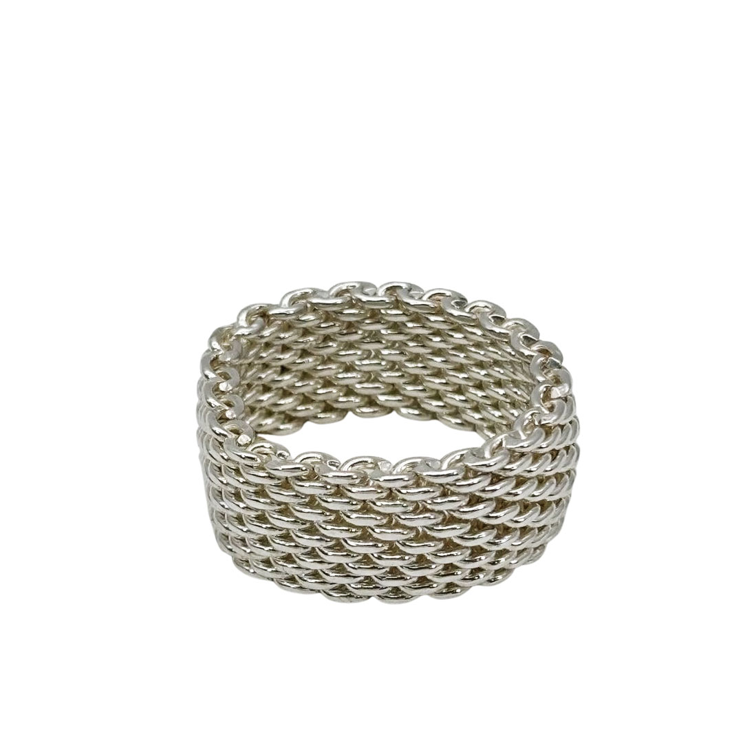 ティファニーリング TIFFANY&Co.】ティファニー リボン リング・指輪 シルバー925×K18