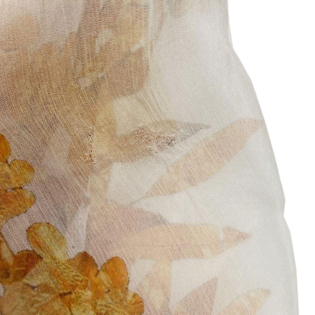 CHANEL シャネル シフォン 長袖ブラウス シルク 36 フクロウボタン P57975