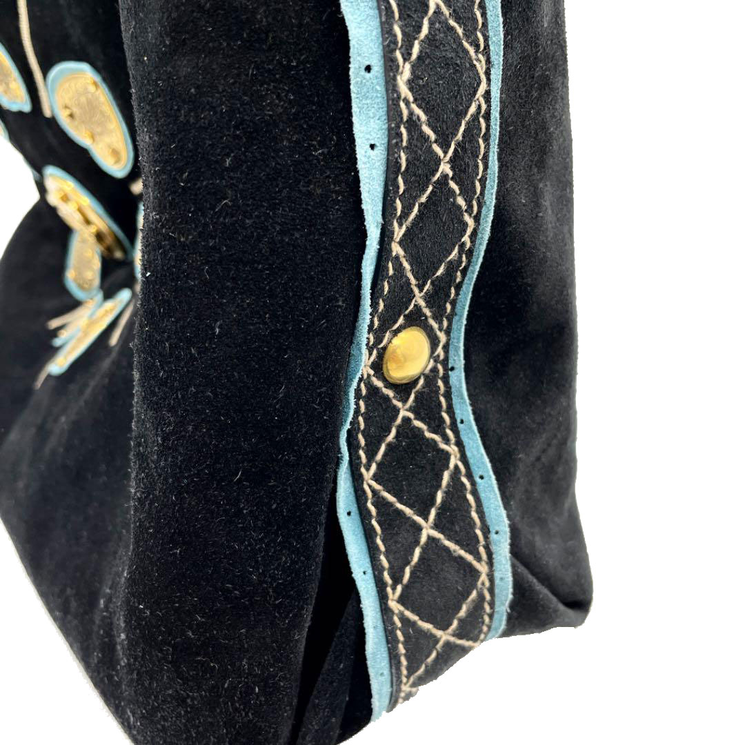 GUCCI グッチ トートバッグ バブーシュカ クレスト スエード ブラック