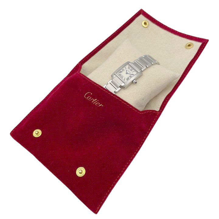 Cartier カルティエ タンクフランセーズSM レディース腕時計 QZ SS シルバー 白文字盤 W51008Q3
