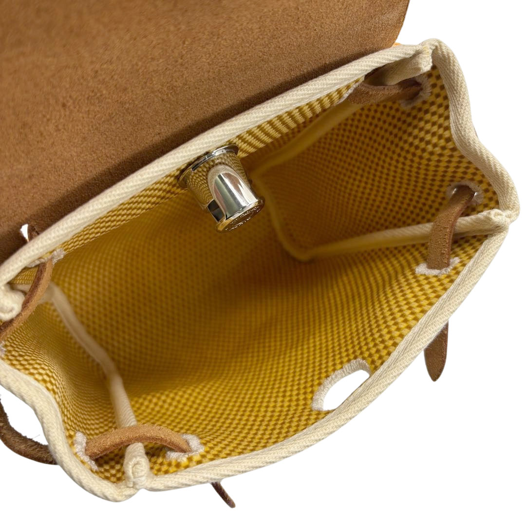 HERMES エルメス エールバッグTPM ショルダーバッグ トワルGM/トワルオフィシェ/カーフレザー ベージュ ナチュラル ブラック