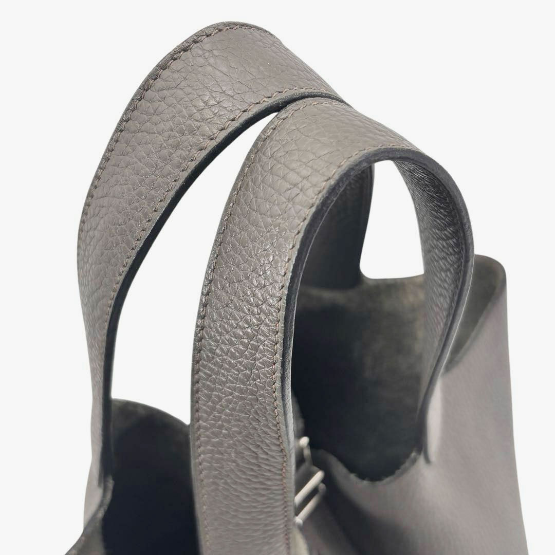 HERMES エルメス ハンドバッグ ピコタンロック22 MM トリヨンクレマンス エタン シルバー金具 C刻印